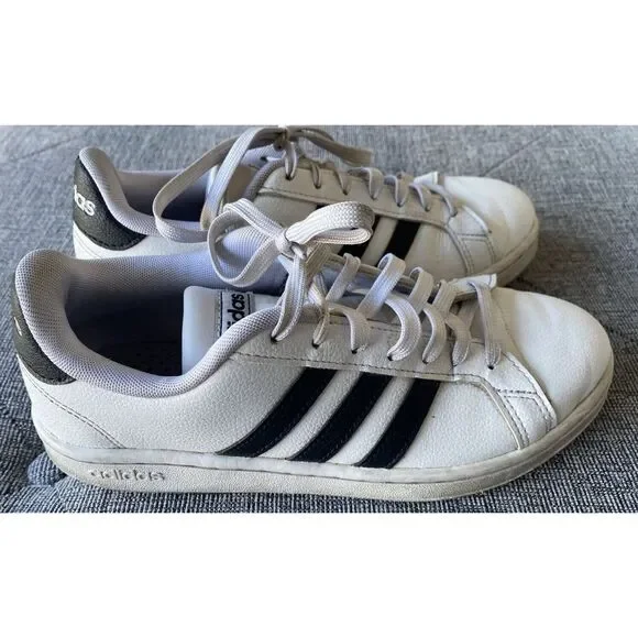 adidas | Shoes | Adidas Womens Sz 7 Grand Court Cloud White Black Cloudfoam  Comfort | Poshmark